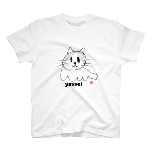 八生猫クレヨンイラストS Regular Fit T-Shirt