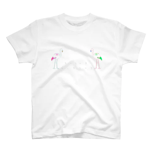 flamingo -そーしゃるでぃすたんすVer.- Regular Fit T-Shirt