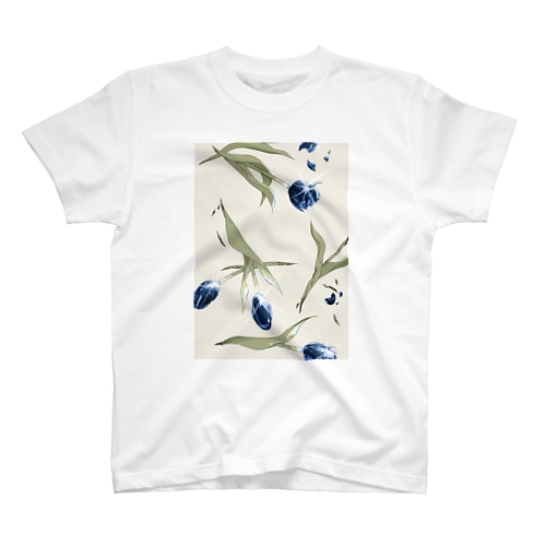 青色チューリップ Regular Fit T-Shirt