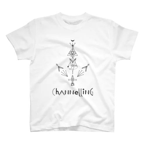 宇宙からの交信。CHANNELING.B 黒 スタンダードTシャツ