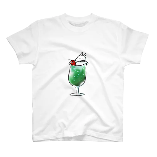 ウサかえるさんとクリームソーダ(文字無し) Regular Fit T-Shirt