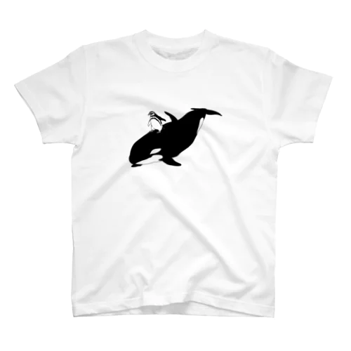 シャチ乗りペンギン 티셔츠