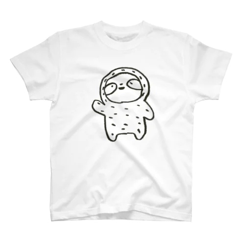 なまけものちゃんモノクロ（へらり） Regular Fit T-Shirt