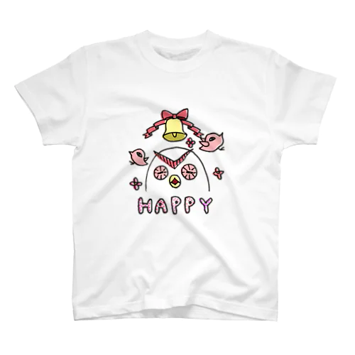 HAPPYフクロウ Regular Fit T-Shirt