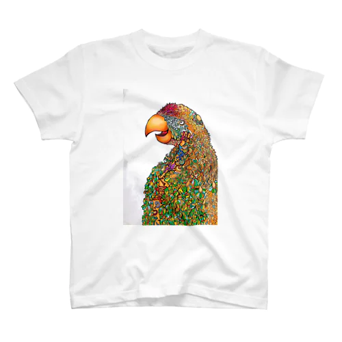 歌う鳥のデザインしてみました。 Regular Fit T-Shirt