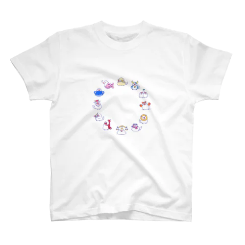 集合　１２星座文鳥 スタンダードTシャツ