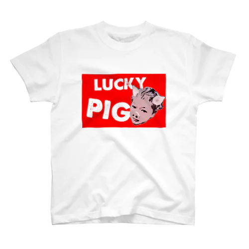 実写版lucky pig！ Regular Fit T-Shirt