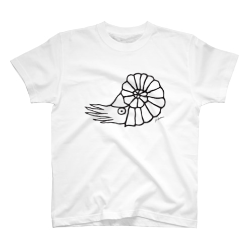 アンモナイト　ブラック Regular Fit T-Shirt