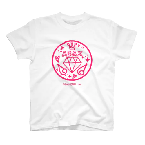 ABAX DIAMOND co. 丸型cute柄 Regular Fit T-Shirt