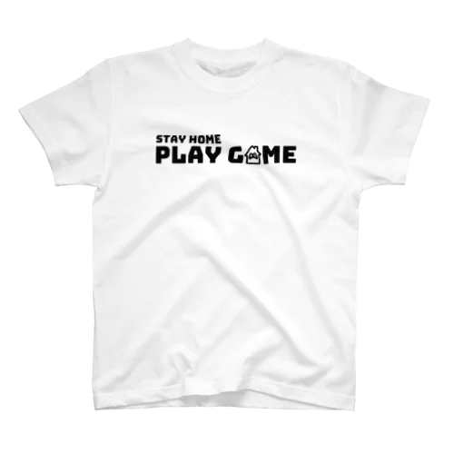 白 #STAYHOME_PLAYGAME Regular Fit T-Shirt