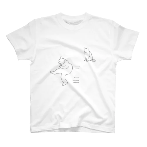 走り去るねこ スタンダードTシャツ