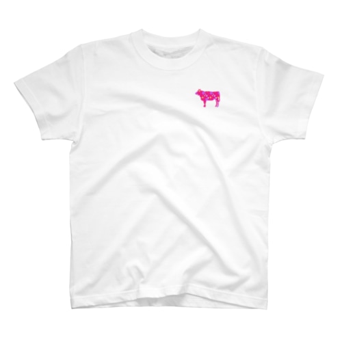 花柄和牛 Regular Fit T-Shirt