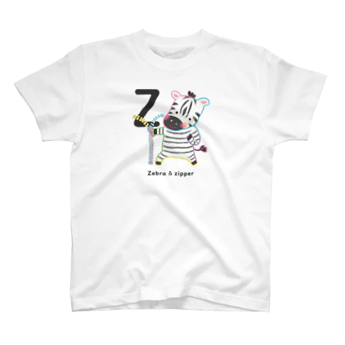 Zebra & zipper Regular Fit T-Shirt