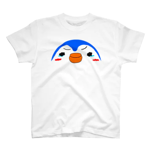 なみだぐむペンギン（青ふち）  スタンダードTシャツ