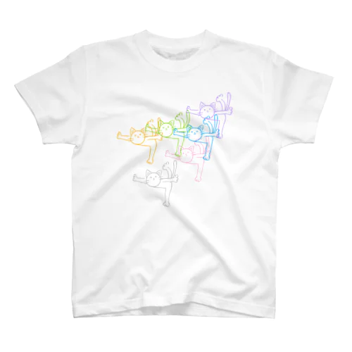 紙ペラにゃんこ(カラフル) スタンダードTシャツ