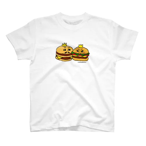 ハンバーガーカップル　さらにおおきめアップ スタンダードTシャツ