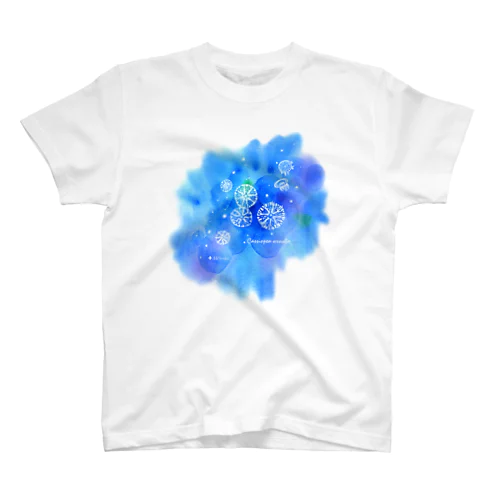 サカサクラゲと海の花 Regular Fit T-Shirt