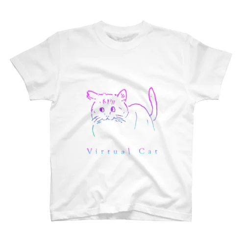 Neon Virtual Cat 티셔츠