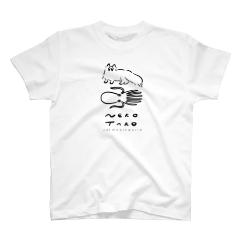 猫ミーツ蛸 Regular Fit T-Shirt