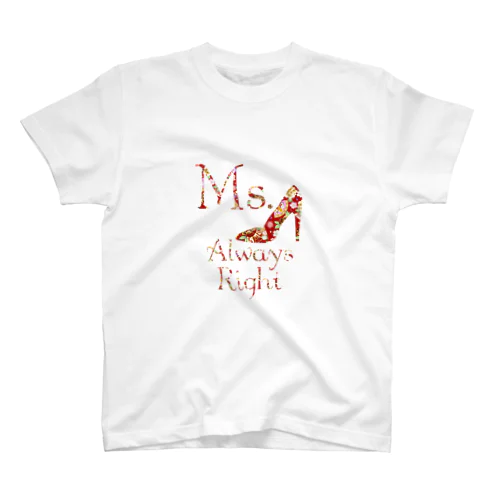 和柄 Ms.Always Right スタンダードTシャツ