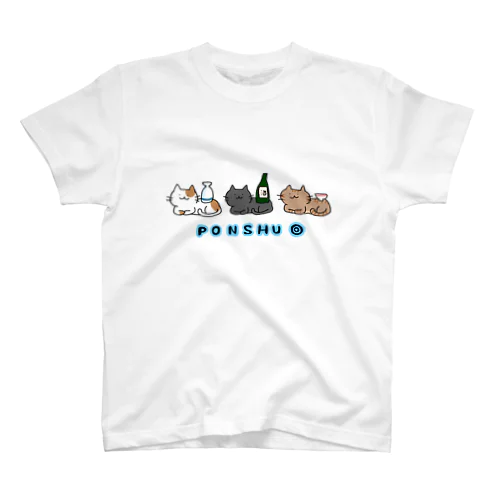 ポン酒ねこちゃん Regular Fit T-Shirt