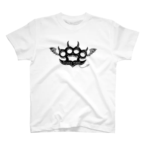 Ryoku-Knuckle devil b-white スタンダードTシャツ