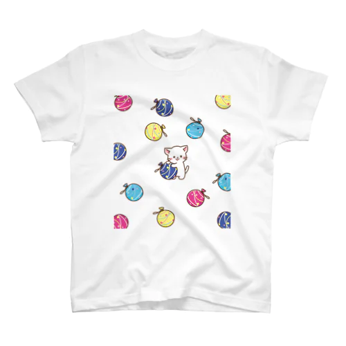 しろねこ♡夏祭り ver  スタンダードTシャツ