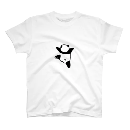 パンダがよじのぼってくる Regular Fit T-Shirt