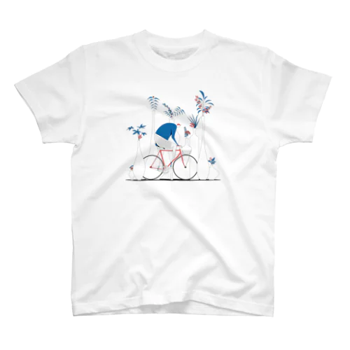 自転車と植物のTシャツ スタンダードTシャツ