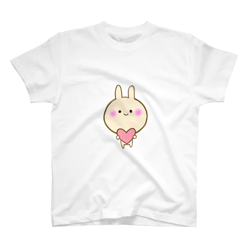 癒しうさぎとハート スタンダードTシャツ