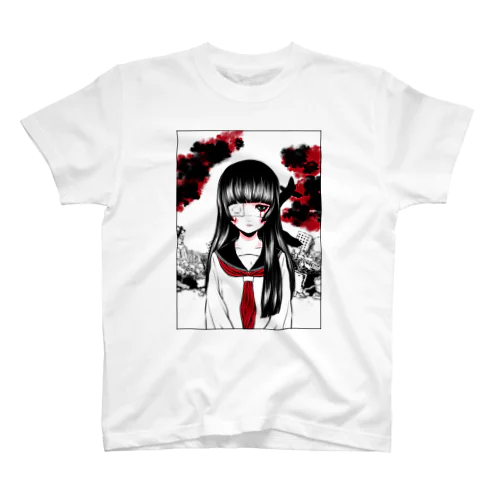 眼帯セーラー少女 スタンダードTシャツ