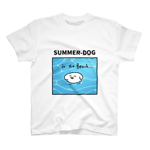 ウルモ犬　水に入る夏Tシャツ スタンダードTシャツ