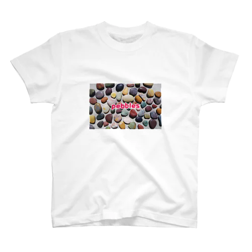 カラフルな石ころ RASPBERRY×cream Regular Fit T-Shirt