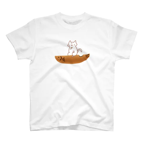 若鮎に乗ったねこ スタンダードTシャツ