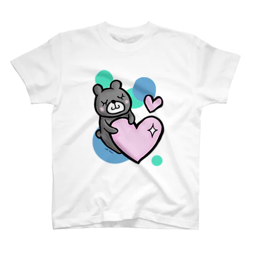 【再販】ほっこりクマさん　背景付version スタンダードTシャツ