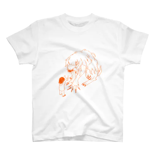 ブリーダーとわんこ　オレンジ スタンダードTシャツ