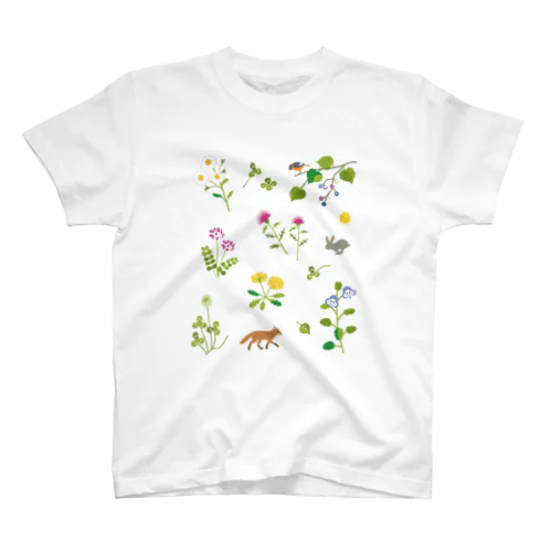 野の花といきもの Regular Fit T-Shirt
