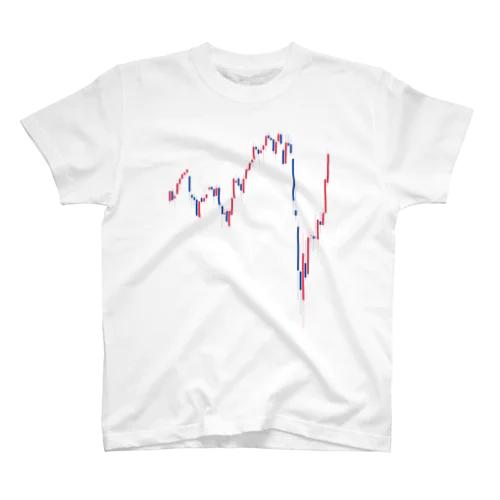 FX 株 日経225 コロナ直撃のＶ字反発　株価V字回復チャート　トレーダー　投資家 トレード　 Regular Fit T-Shirt