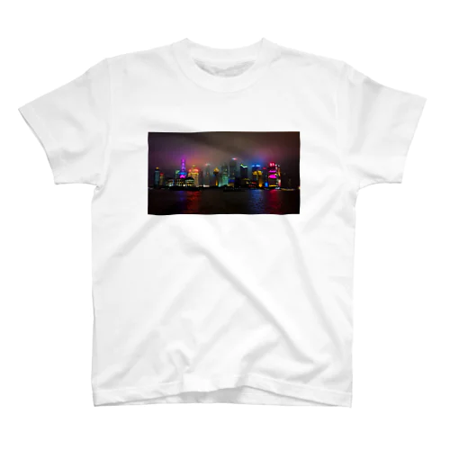 曇天の台北外灘の夜景 スタンダードTシャツ