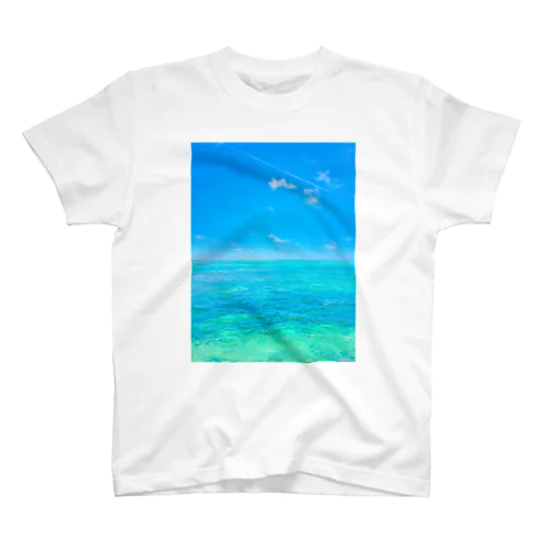 海と飛行機雲 Regular Fit T-Shirt