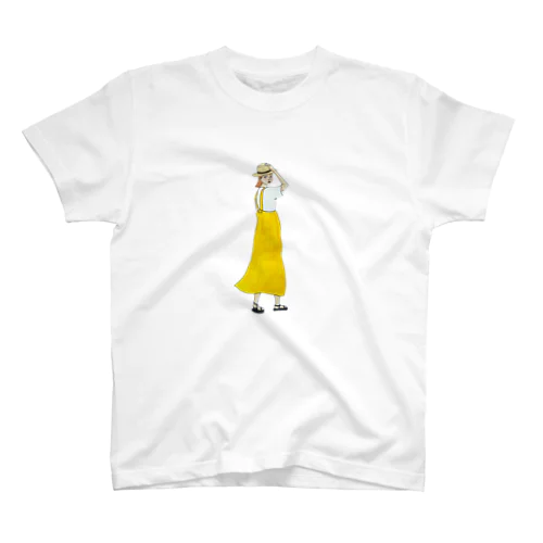 A yellow girl Regular Fit T-Shirt