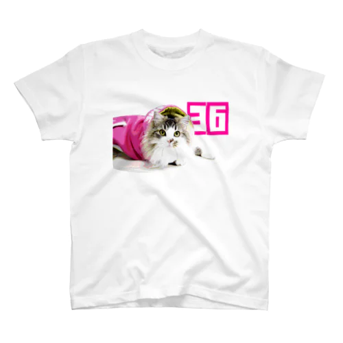 丸ドットモザイクピンクパーカー36CAT スタンダードTシャツ