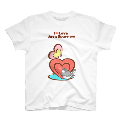 I♡Loveシルバー文鳥 Regular Fit T-Shirt