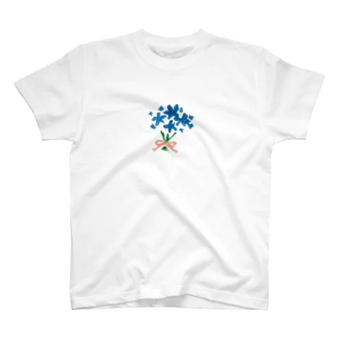 花束　青 Regular Fit T-Shirt