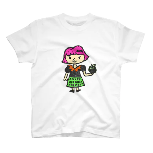 女の子とりんご Regular Fit T-Shirt