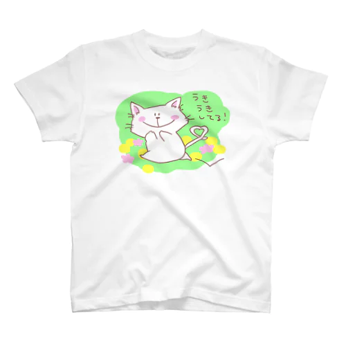 うきうきねこくん Regular Fit T-Shirt