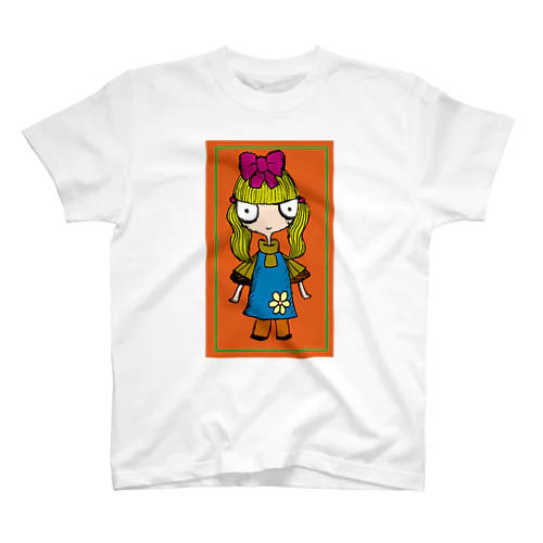 かわいい女の子オレンジ Regular Fit T-Shirt