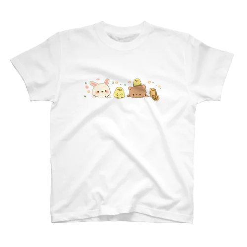 春風そよぐウサギさんと仲間たち スタンダードTシャツ