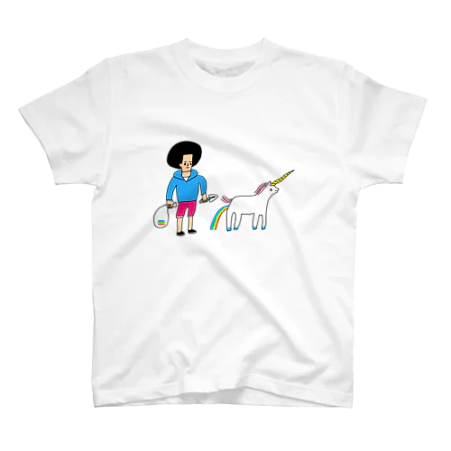 ユニコーンと散歩 Regular Fit T-Shirt