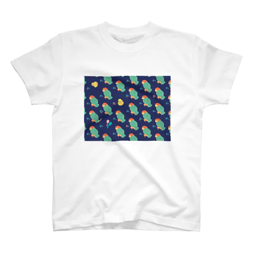 ずらっとシロハラインコ スタンダードTシャツ